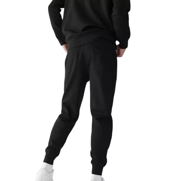 True Religion Men's 2 PC Sweatsuit Fleece Tracksuit Matching Outfit Black NWT - Picture 10 of 13